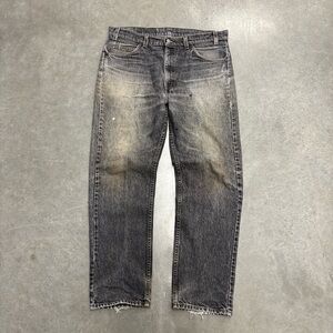 1990s Faded Black Levi Orange Tab 505